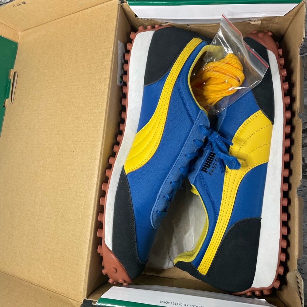 Puma Fast Rider Sneakers - Blue and Yellow - Picture 8 of 8